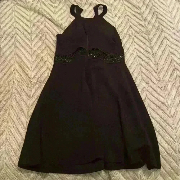 Black‎ sequin hearts dress size 7 - Picture 3 of 6